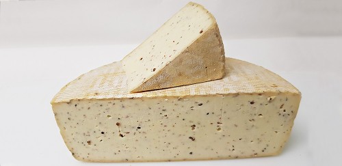 Raclette au  poivre vert et aux baies roses